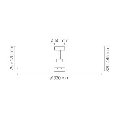 SULION BALOO EVO L Ventilador Níquel Satinado