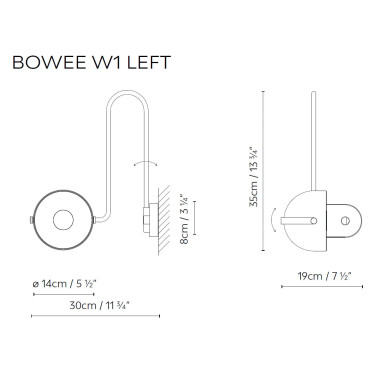 B.LUX BOWEE W1 Left Aplique Turquesa