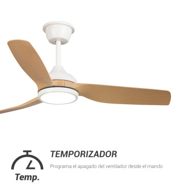 SULION DANA Ventilador Blanco-Madera IP66