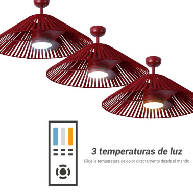 SULION TERRA Ventilador con Pantalla Burdeos