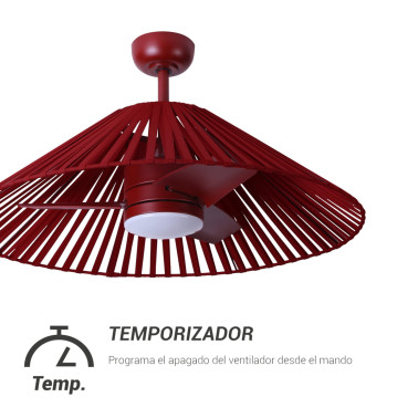 SULION TERRA Ventilador con Pantalla Burdeos