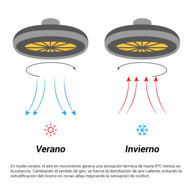 SULION FONO Plafón Ventilador Gris Oscuro