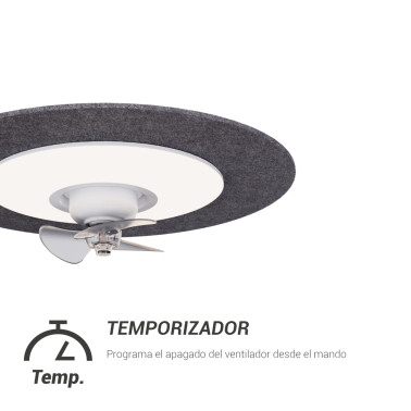 SULION FONO Plafón Ventilador Gris Oscuro