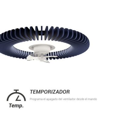 SULION FONO SH Plafón Ventilador Azul