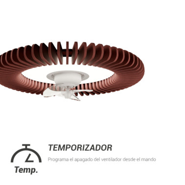 SULION FONO SH Plafón Ventilador Burdeos