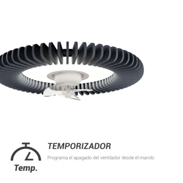 SULION FONO SH Plafón Ventilador Gris Oscuro