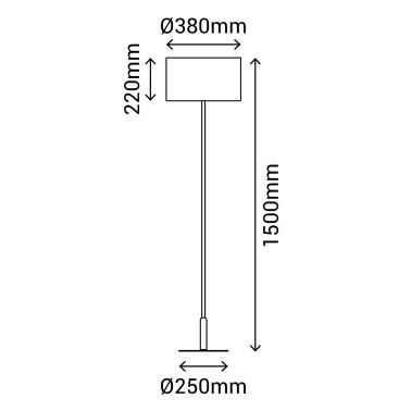 SULION BASIC STYLO Lámpara de Pie Latón