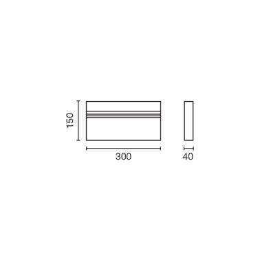 FARO BLIT 300 Aplique Blanco 33W 3000K CRI90