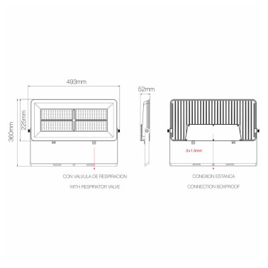 BENEITO FAURE POLARIS 200W Proyector Negro 3000K