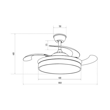 LIGHTED SERPIS Ventilador Blanco