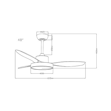 LIGHTED NILO Ventilador Blanco-Madera