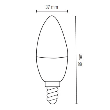 LIGHTED Bombilla Vela E14 5W 3000K