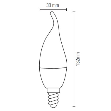 LIGHTED Bombilla Flama Lujo E14 4W 5000K