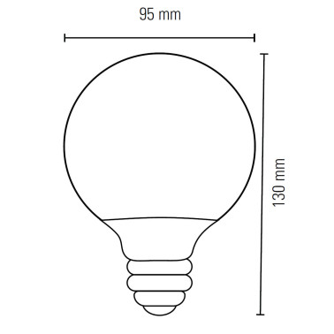 LIGHTED Bombilla Globo E27 10W 5000K