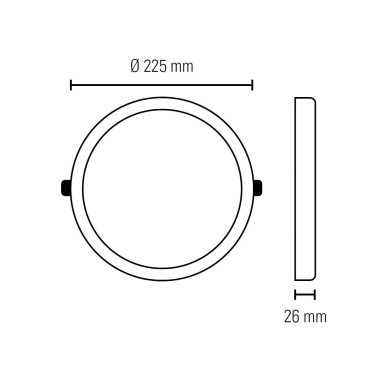 LIGHTED Downlight Essential 18W 4000K