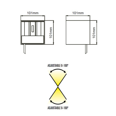 LIGHTED KUBE Aplique LED Bidireccional