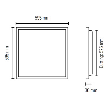 LIGHTED PANEL Backlight Essential 60x60 40W 4000K