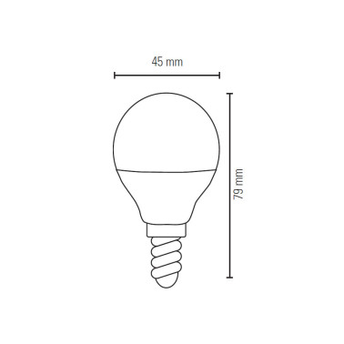 LIGHTED Bombilla Esférica E14 4W 3000K