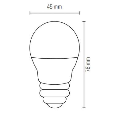 LIGHTED Bombilla Esférica E27 5W 3000K