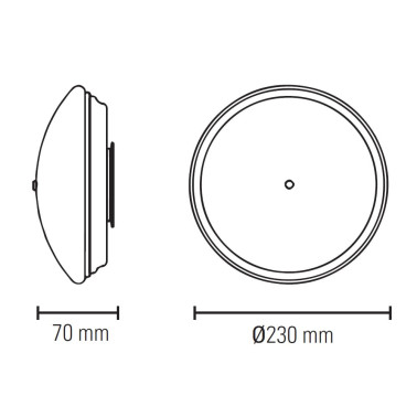 LIGHTED Plafón con Sensor PIR 18W 6000K
