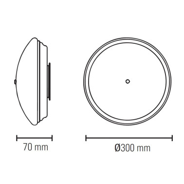 LIGHTED Plafón con Sensor PIR 24W 4000K