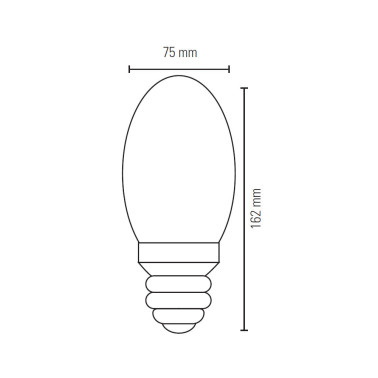 LIGHTED Bombilla Deco Classic B75 E27 4W 2000K