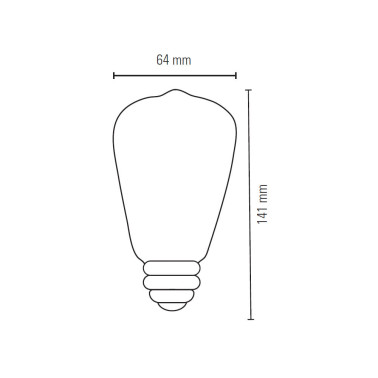 LIGHTED Bombilla Deco Classic ST64 E27 4W 2000K