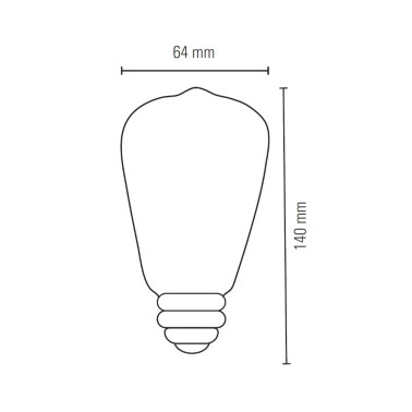 LIGHTED Bombilla Deco Pebetero Ámbar 7W