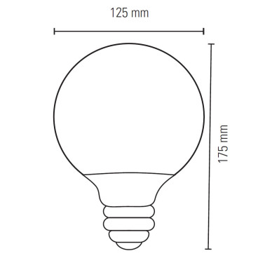 LIGHTED Bombilla Globo Ámbar 7W D125 regulable