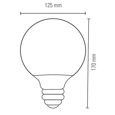 LIGHTED Bombilla Globo Filamento Curvo 4W