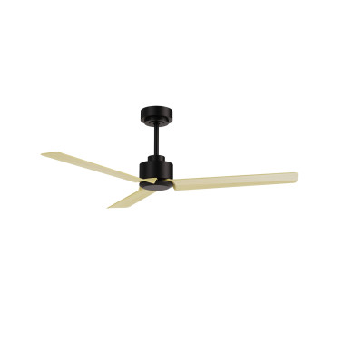 SULION ANNE Ventilador Negro-Madera Clara