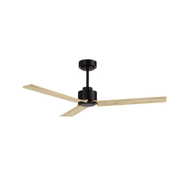 SULION ANNE Ventilador Negro Madera Natural Clara