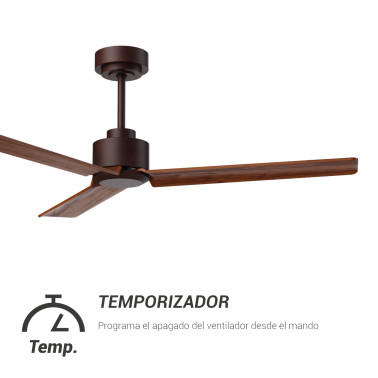 SULION ANNE Ventilador Marrón Madera Natural Oscura