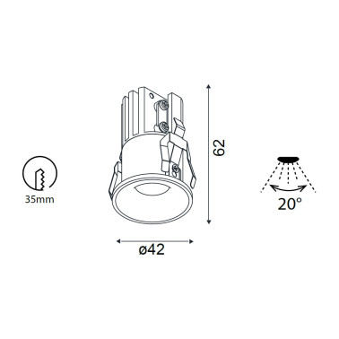 MANTRA HURGADA Foco Empotrable Blanco 2700K