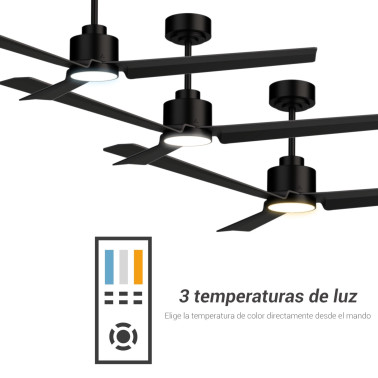 SULION ANNE LUZ Ventilador de Techo Negro