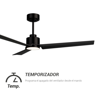 SULION ANNE LUZ Ventilador de Techo Negro