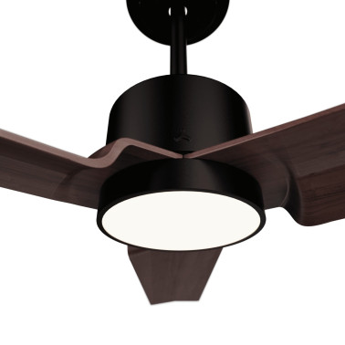 SULION ANNE LUZ Ventilador Negro-Madera Oscura