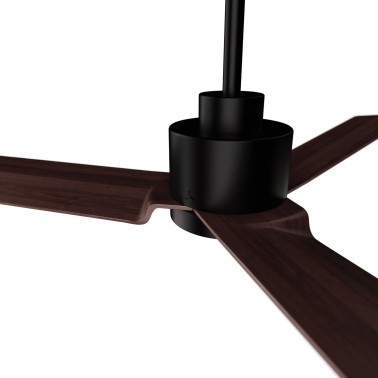 SULION ANNE LUZ Ventilador Negro-Madera Oscura