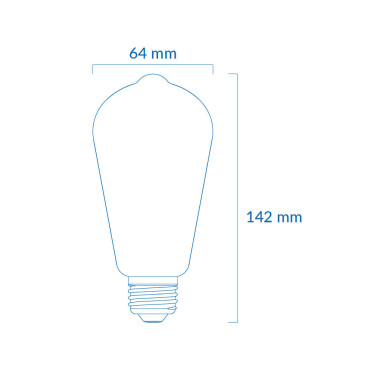 ATMOSS Bombilla Vintage Pebetero Transparente 8W 5000K