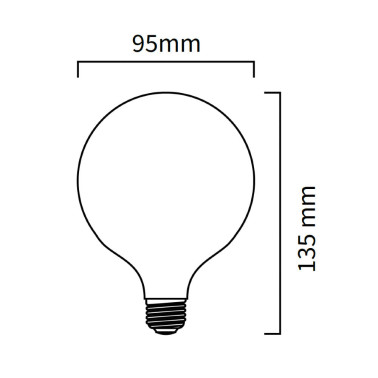 ATMOSS GLOBO G95 E27 Vintage Transparente 8W 2700K