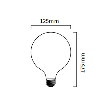 ATMOSS GLOBO G125 E27 Vintage Transparente 8W 2700K