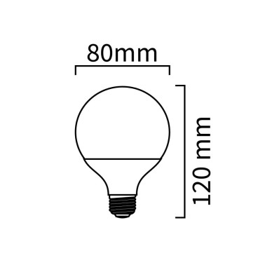 ATMOSS Bombilla Globo G80 E27 12W 3200K