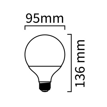 ATMOSS Bombilla Globo G95 E27 15W 3200K