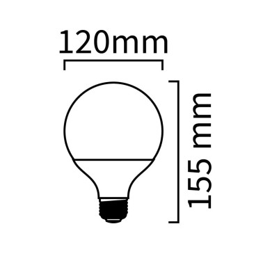 ATMOSS Bombilla Globo G120 E27 18W 3200K