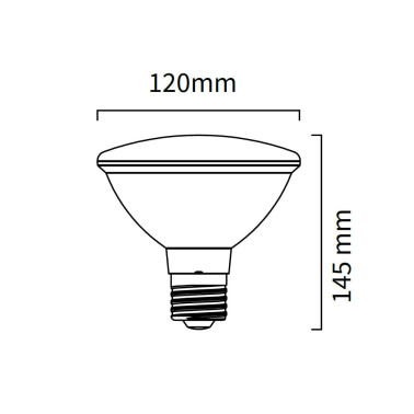 ATMOSS Bombilla PAR38 E27 15W 38º IP65 LUZ VERDE