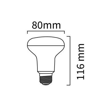 ATMOSS Bombilla LED Reflectora R80 E27 10W 3200K