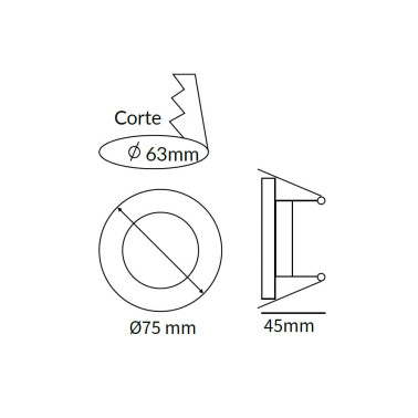 ATMOSS Empotrable de Techo Blanco IP65