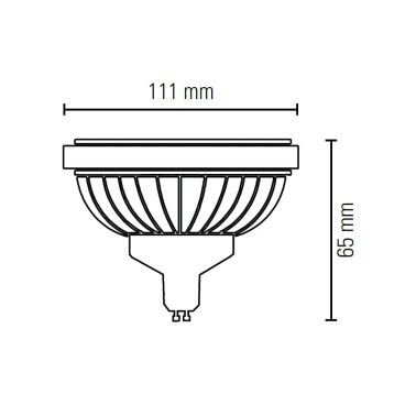 LIGHTED Bombilla QR111 GU10 15W 3000K 24º