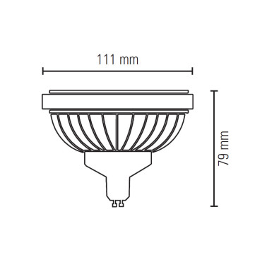 LIGHTED Bombilla QR111 GU10 18W 3000K 24º