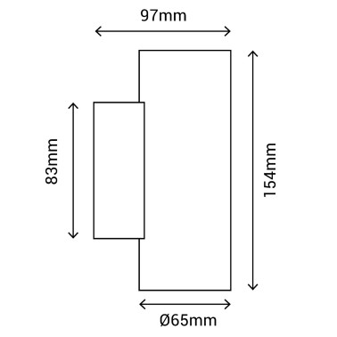 SULION REGA Aplique Marrón IP54 2L